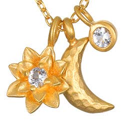 18” Spirit in Transformation Lotus Moon Necklace