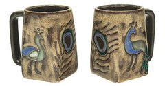 Mara Stoneware Peacock Square Mug