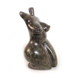Kneeling Stone Goddess Figure
