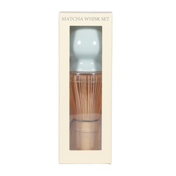 Matcha Whisk Light Blue Stand, Chasen and Scoop Set (1/48)