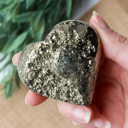 Natural Pyrite Heart (Medium)