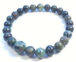 Long Size African Turquoise Beaded Bracelet 8mm