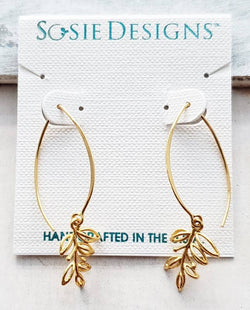 Vermeil Marquis Blossom Leaf Earrings