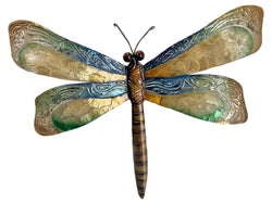 Capiz Shell & Metal Dragonfly in Blue