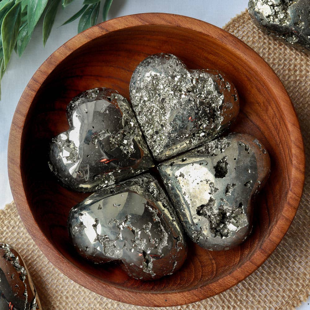 Natural Pyrite Heart (Medium)