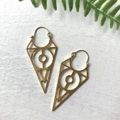 Brass Sacred Point Earring