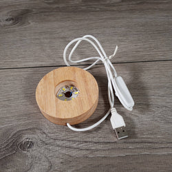 LED Crystal Display Light Stand – Wholesale for Retailers : Tree Stump White