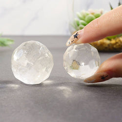 Clear Quartz Mini Faceted Ball | Clear Quartz Crystal