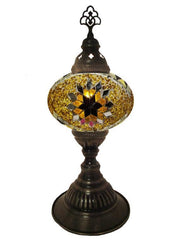 Mosaic Desk Lamp -  Brown Color Glass Mosaic Star