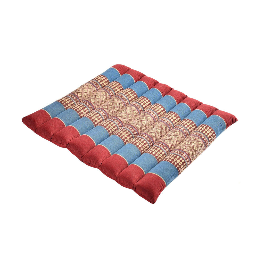 Zafuko Rollable Yoga & Meditation Cushion: Burgundy/Orange / Medium