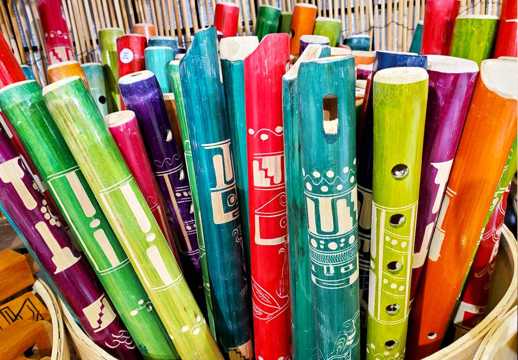Large Colored Bamboo Wooden Recorder Flute Music Instrument