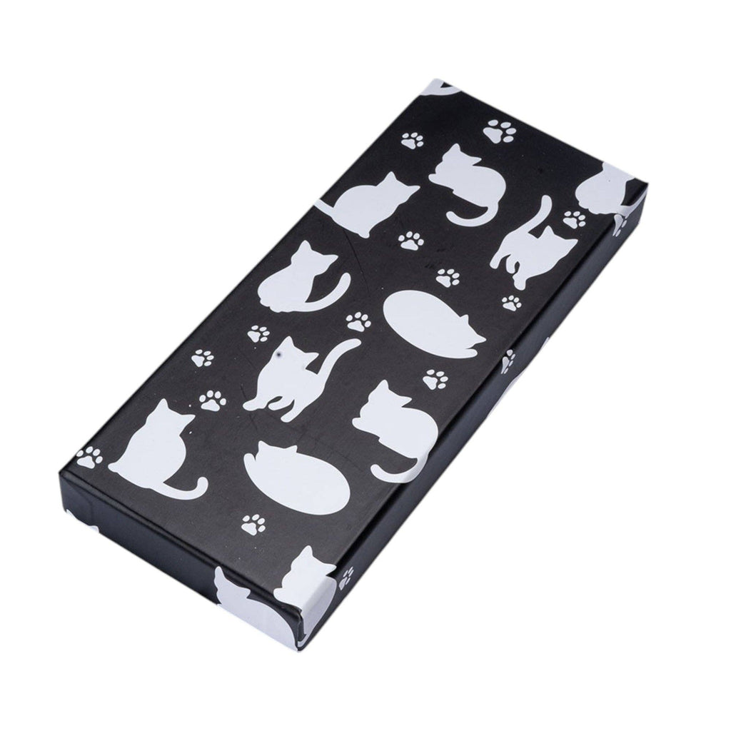 Black White Cat 2 Pair Wooden Chopsticks and Chopsticks Rests Gift Set (1/80)