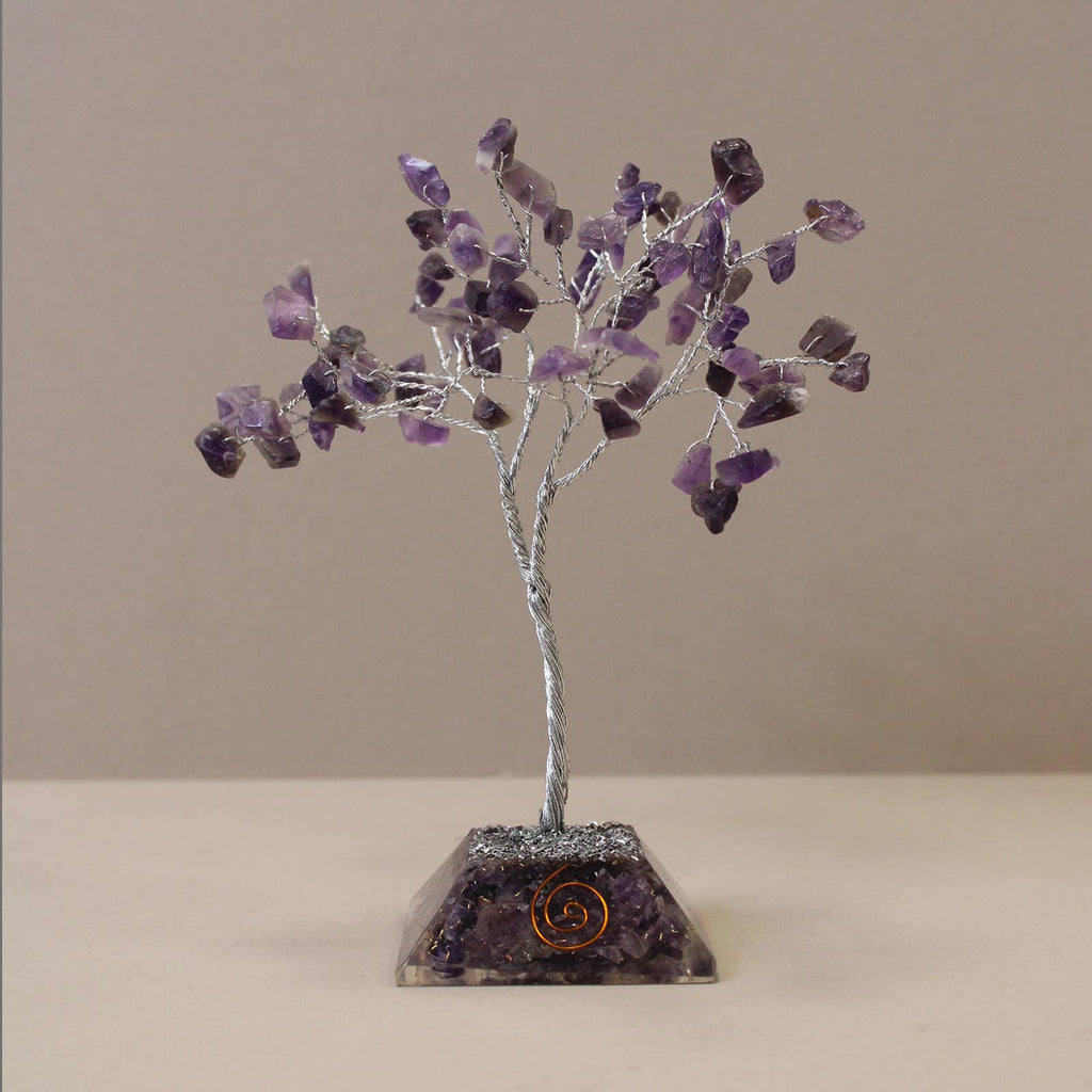 Amethyst Spiritual Stone - Gemstone Tree with Orgonite Base