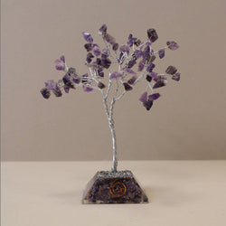Amethyst Spiritual Stone - Gemstone Tree with Orgonite Base