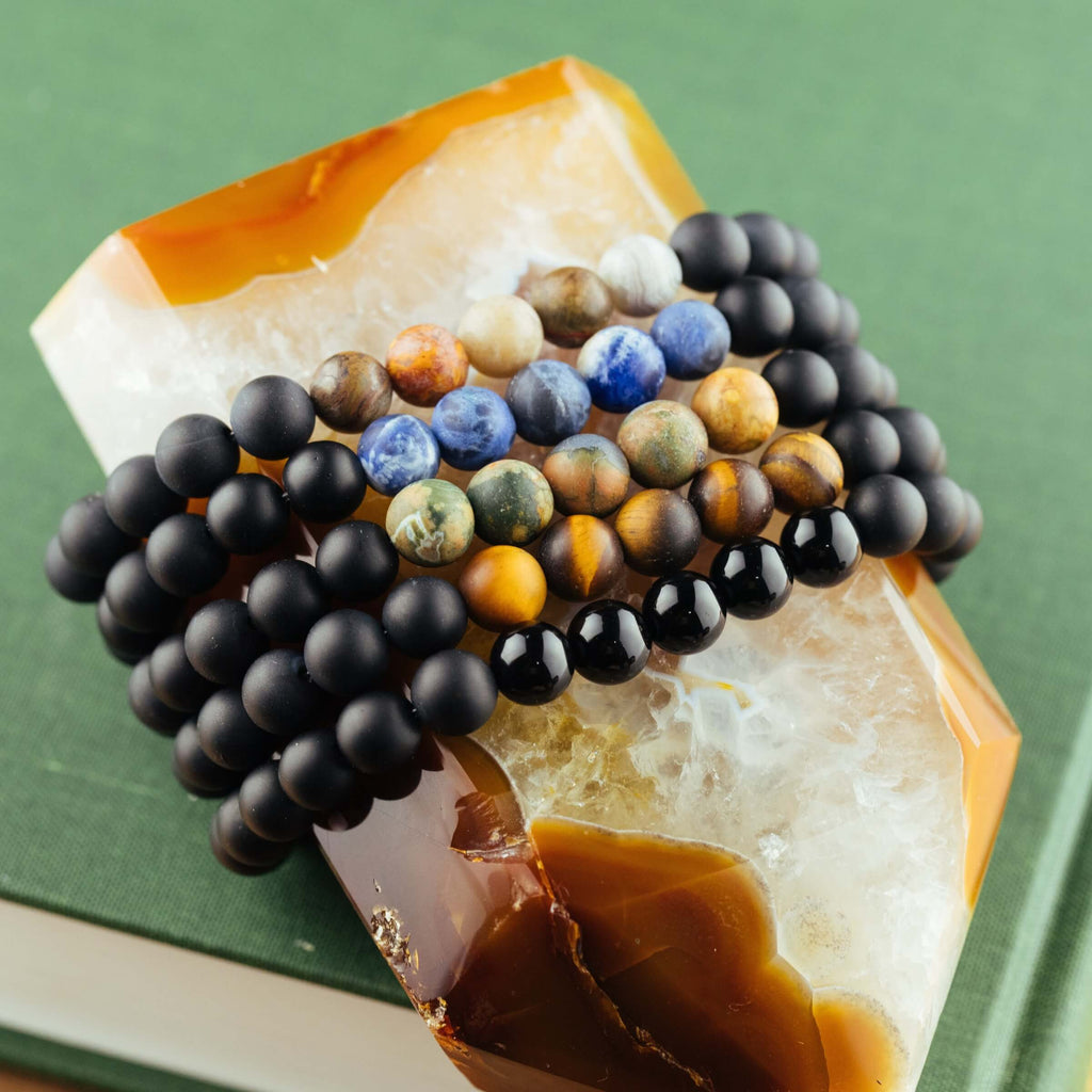 Black Onyx Men's Bracelet for Strong