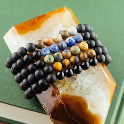 Black Onyx Men's Bracelet for Strong