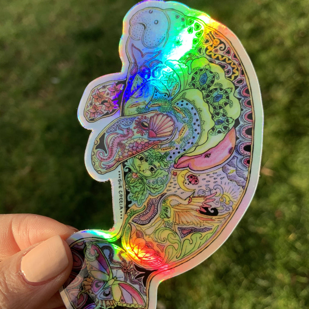 Manatee Sticker HOLOGRAPHIC