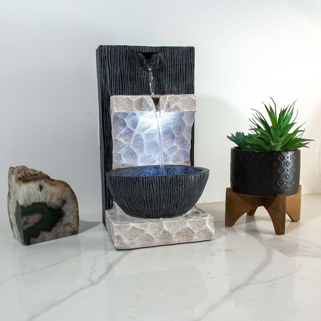 Alpine Corporation Modern Cascading Tabletop Fountain