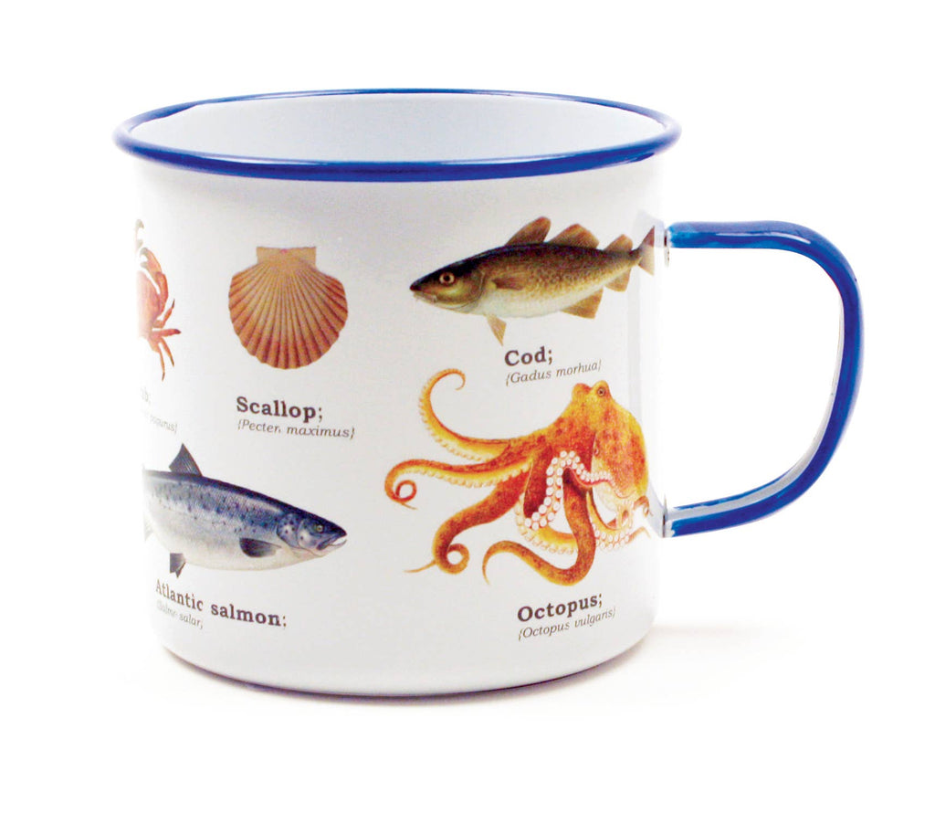 Sea Life Enamel Mug