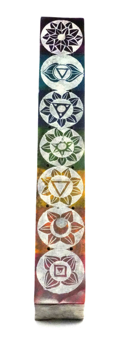 7 Chakra Stone Incense Burner: Soapstone / 10.5