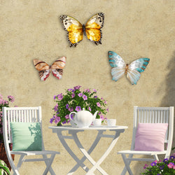 Butterfly Wall Decor Monarch, Capiz & Metal, Outdoor Safe