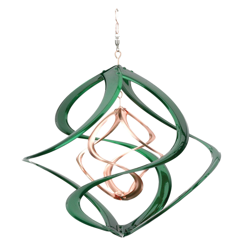 Copper & Green Double Helix Cosmix Garden Spinner - 14