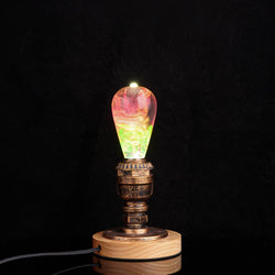 EP LIGHT Handmade Coral Light Bulb Spring Style: Wooden Base Only