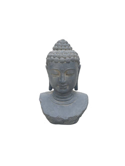 Serenity Enlightened Zen Buddha Head Statue