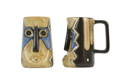 Mara Sculpted Stein - Blues Mask 15oz