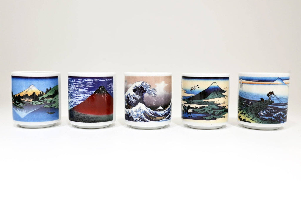 5 Piece 1.5oz Sake Cup Gift Set Hokusai JP (1/60)