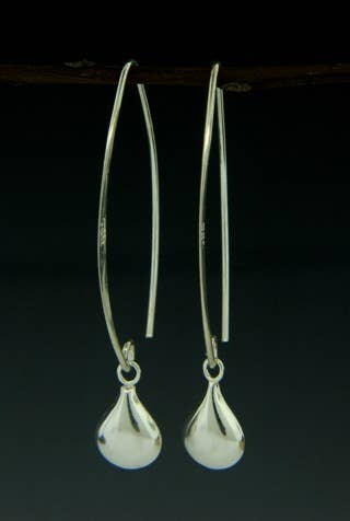 Silver Kisses Marquis Earrings