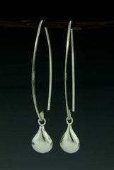 Silver Kisses Marquis Earrings