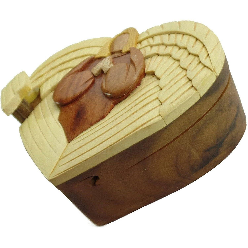 Heart Angel - Hand Carved Keepsake Gift Box