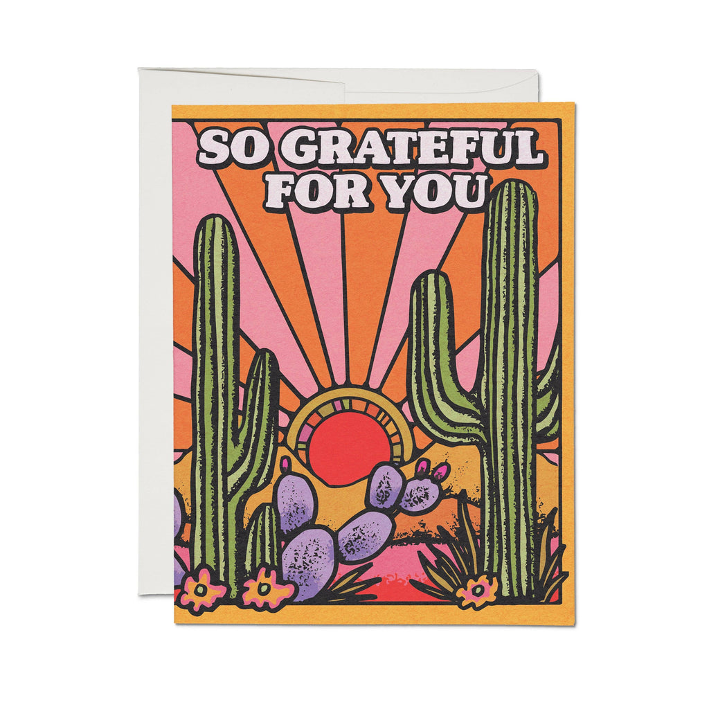 Grateful Cacti greeting card: Single