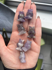 Amethyst Owl Crystal Carving
