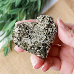 Natural Pyrite Heart (Medium)
