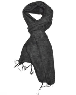 Brushed Woven Scarf, Charcoal