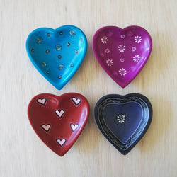 Pattern Heart Dish: Pale Blue