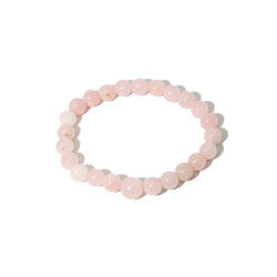 Rose Quartz Stretchy Beaded Bracelet - Prayer Beads - 8mm