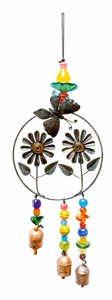 The Joy Of Spring-Butterfly & Flowers/Beads & Bells