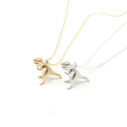 Dino Necklace: T-Rex / Gold