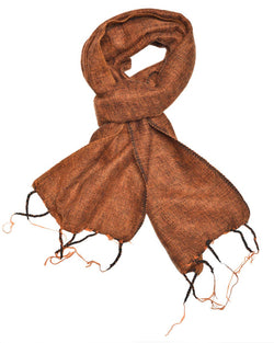 Brushed Woven Scarf, Cinnamon