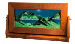Alder Wood (Traditional) Moving Sand Art Pictures: Volcanic Clear / Medium