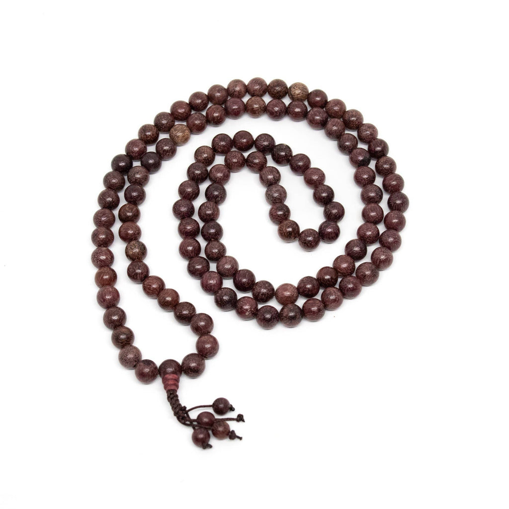 Purpleheart Wood Zen 108 Bead Mala Prayer Beads - 8mm