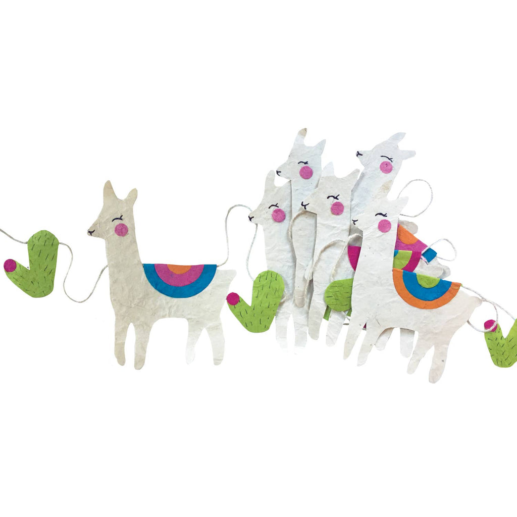 Llama & Cactus Eco-Paper Garland