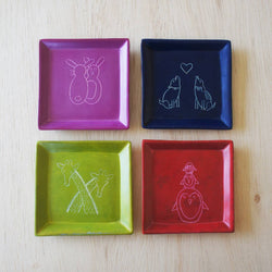 Square Animal Dish: T-Rex Square Dish