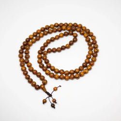 Tiger Aloeswood Zen 108 Bead Mala - Prayer Beads - 8mm
