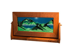 Alder Wood (Traditional) Moving Sand Art Pictures: Ocean Blue / Medium
