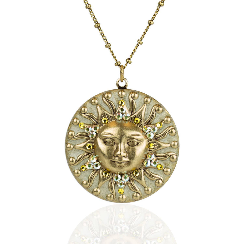 Helie Crystal Sun Necklace