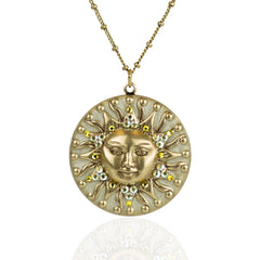 Helie Crystal Sun Necklace